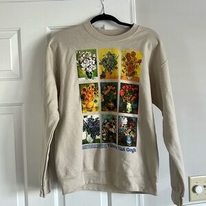 Women’s Sweatshirt Van Gogh Plant Sz Medium